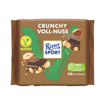 Ritter Sport Vegan Crunchy Voll-Nuss, 100 Gramm